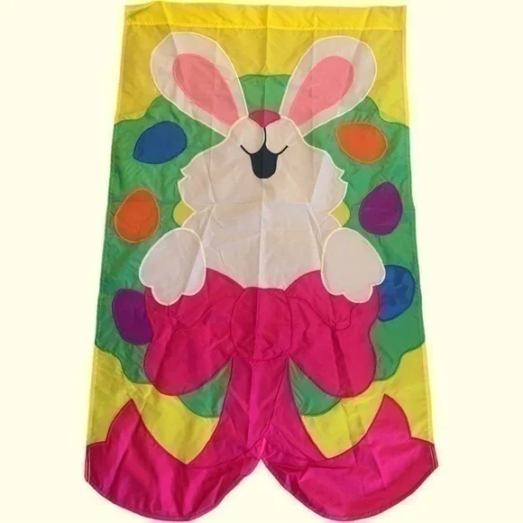 Adorable Easter Bunny exterior flag - Picture 1 of 1